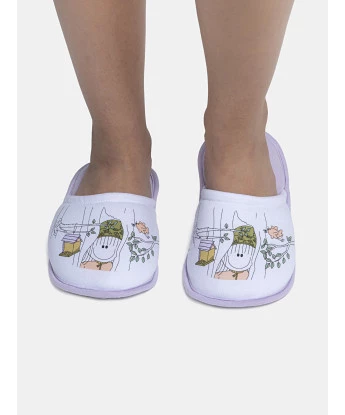Pantufa Feminina Adulto Fechada Com Estampa Local
