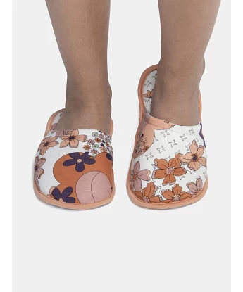Pantufa Feminina Adulto Fechada Com Estampa Corrida 