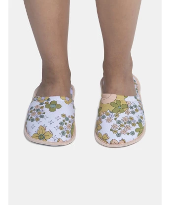 Pantufa Feminina Adulto Fechada Com Estampa Corrida 