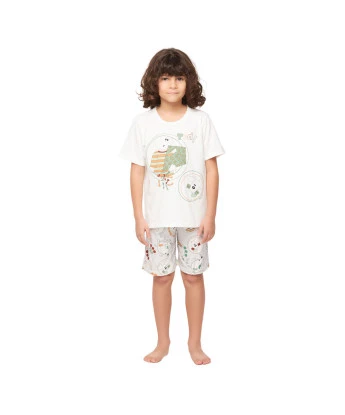 Pijama manga curta e bermuda