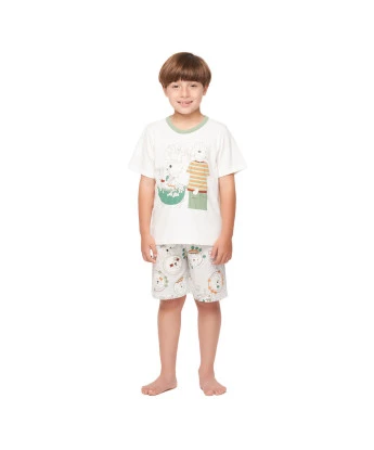 Pijama manga curta e bermuda 