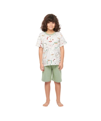 Conjunto Masculino Kids Manga Curta e Bermuda