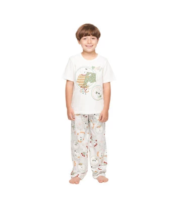 Pijama manga curta e calça