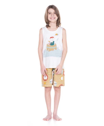 Conjunto Masculino Kids Regata e Bermuda