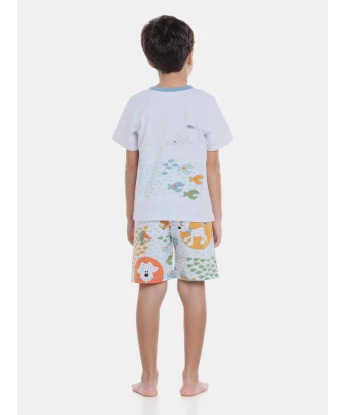 Pijama manga curta e bermuda      