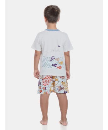 Pijama manga curta e bermuda 