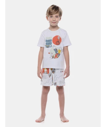 Pijama Manga Curta e Bermuda