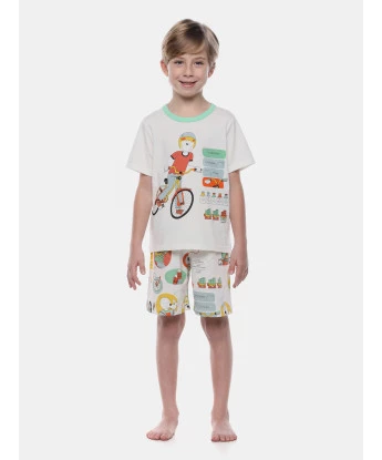 Pijama Manga Curta e Bermuda