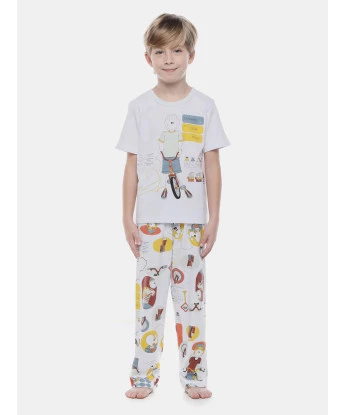 Pijama manga curta e calça