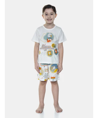 Pijama Manga Curta e Bermuda