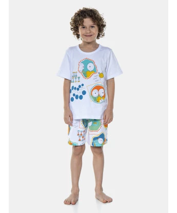 Pijama Manga Curta e Bermuda