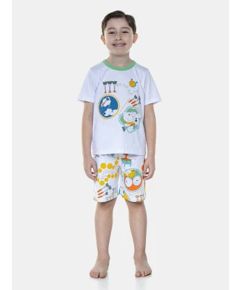 Pijama Manga Curta e Bermuda