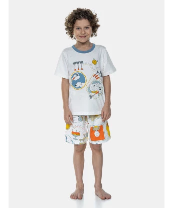 Pijama Manga Curta e Bermuda