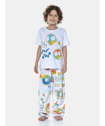 Pijama Manga Curta e Calça