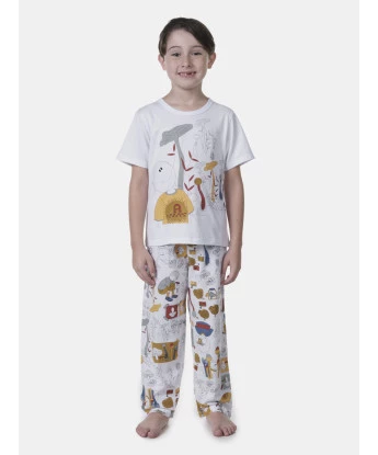 Pijama manga curta e calça    