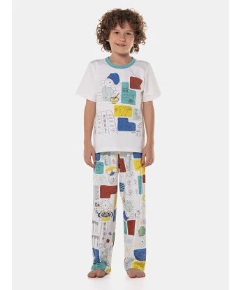 Pijama manga curta e calça