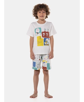 Pijama manga curta e bermuda