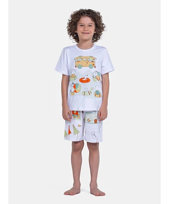 Pijama Manga Curta e Bermuda