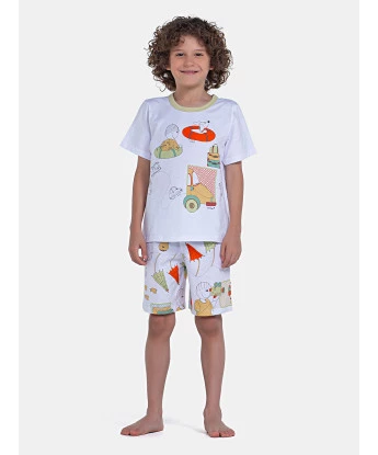 Pijama Manga Curta e Bermuda