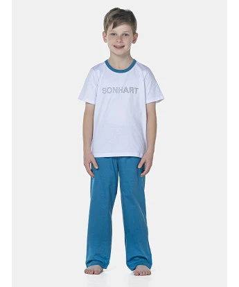 Pijama Masculino Kids Manga Curta e Calça