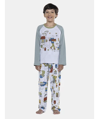 Pijama Masculino Kids Manga Longa e Calça
