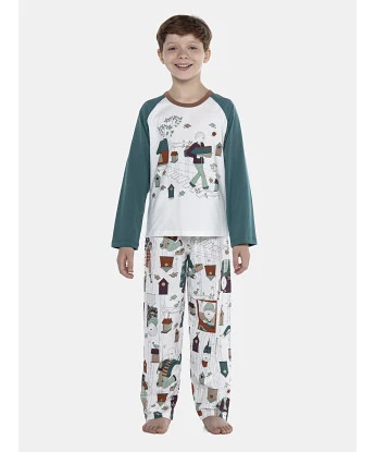 Pijama Masculino Kids Manga Longa e Calça