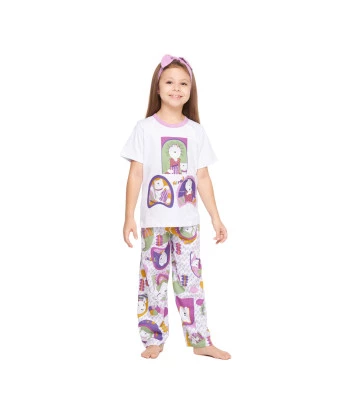 Pijama manga curta e calça