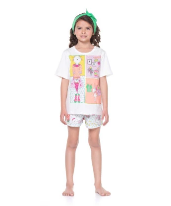 Pijama manga curta e short