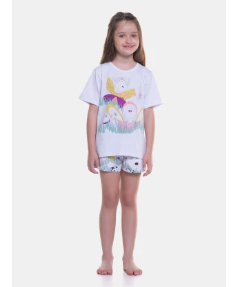 Pijama Infantil Feminino Curto Pat Annie e Nina
