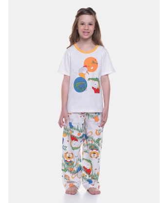 Pijama manga curta e calça