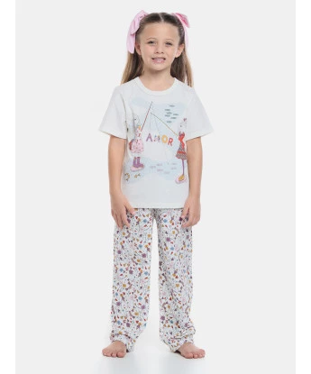 Pijama manga curta e calça 