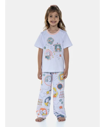 Pijama Manga Curta e Calça