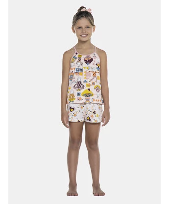 Pijama Feminino Kids Alça e Short
