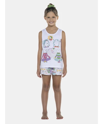 Pijama Feminino Kids Regata e Short