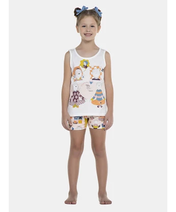 Pijama Feminino Kids Regata e Short