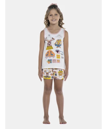 Pijama Feminino Kids Regata e Short