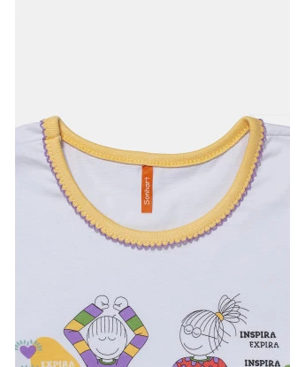 Pijama Feminino Kids Manga Longa e Calça