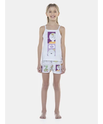 Pijama Feminino Kids Alça e Short