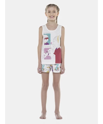 Pijama Feminino Kids Regata e Short