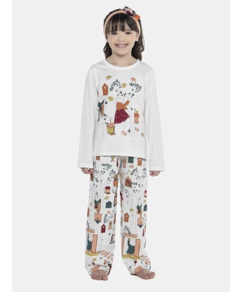 Pijama Feminino Kids Manga Longa e Calça