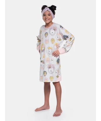 Loja Sonhart | Pijama Camisão Feminino Infantil Manga Longa