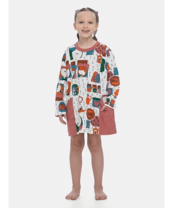 Pijama Infantil Feminino Camisão Manga Longa Pat e Annie