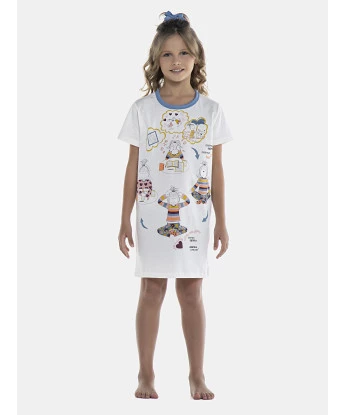 Camisão Feminino Kids Manga Curta