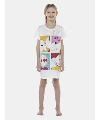 Camisão Feminino Kids Manga Curta