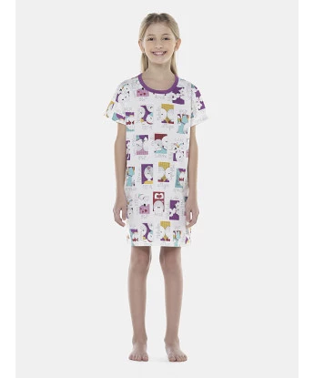 Camisão Feminino Kids Manga Curta
