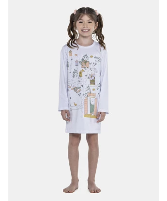 Camisão Feminino Kids Manga Longa