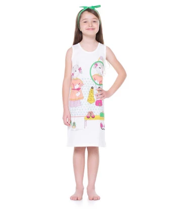 Pijama Camisola regata Infantil Feminino            