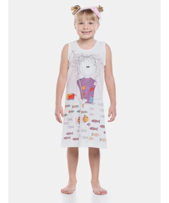 Camisola Infantil Feminina regata Larga Pat          