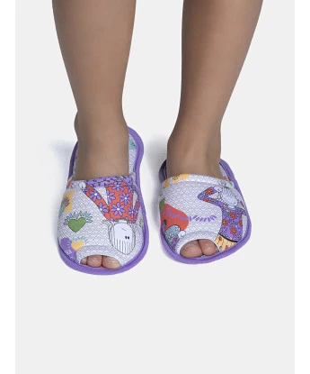 Pantufa Feminina Kids Com Abertura