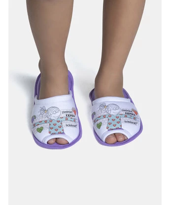 Pantufa Feminina Kids Com Abertura